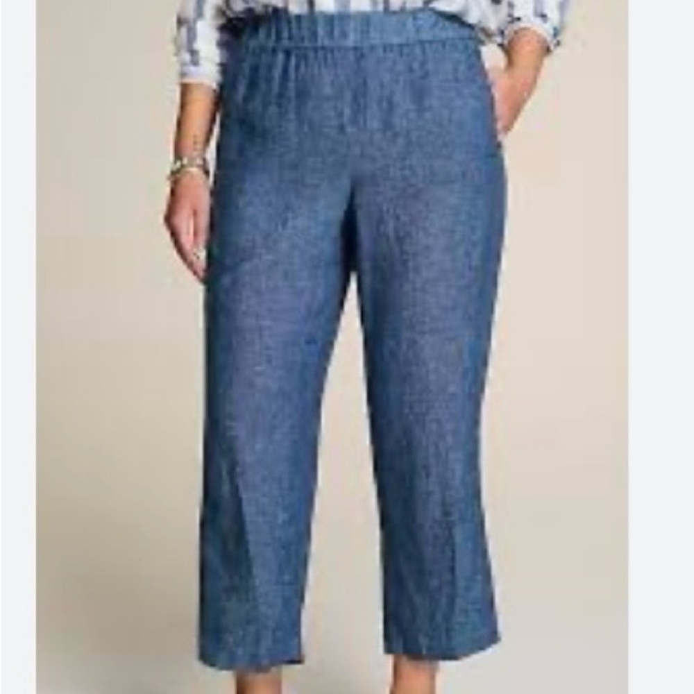 Pure Jill linen Wide-Leg Pants NWT 4X